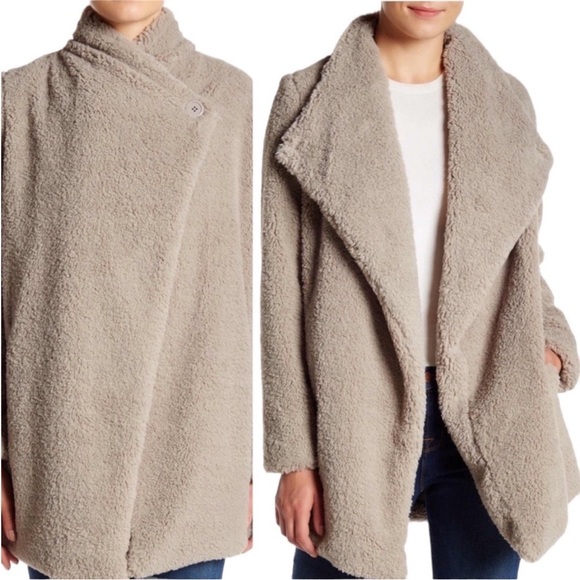 BB DAKOTA Daylin Faux Fur Teddy Coat Sherpa - Large - Picture 10 of 10